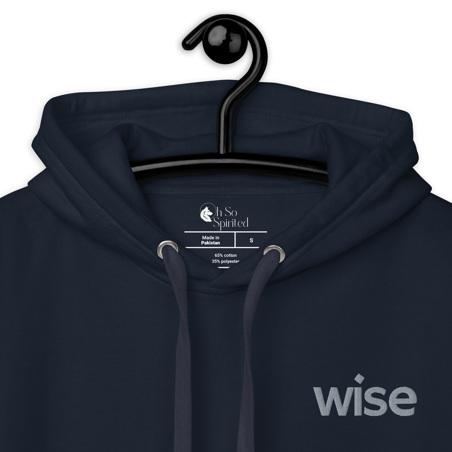 wise embroidered unisex hoodie