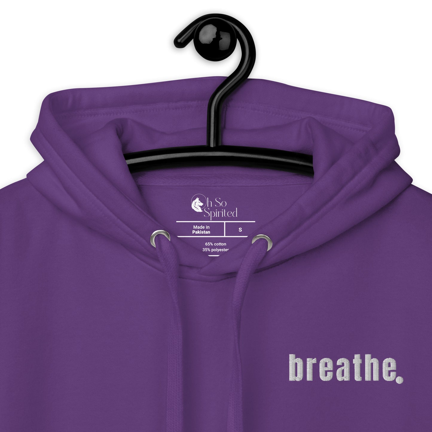 breathe embroidered unisex hoodie