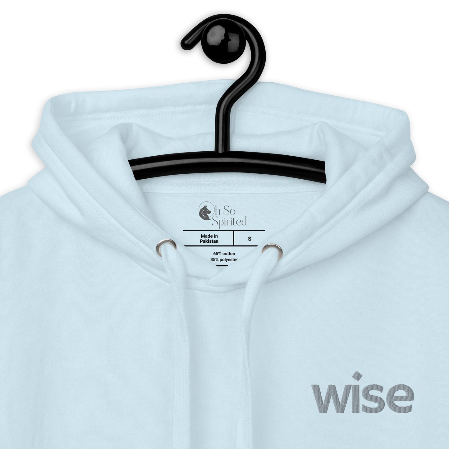 wise embroidered unisex hoodie