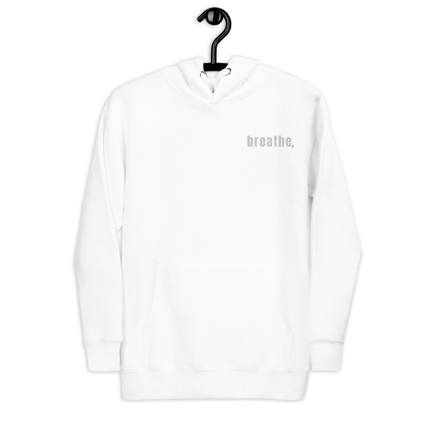 breathe embroidered unisex hoodie