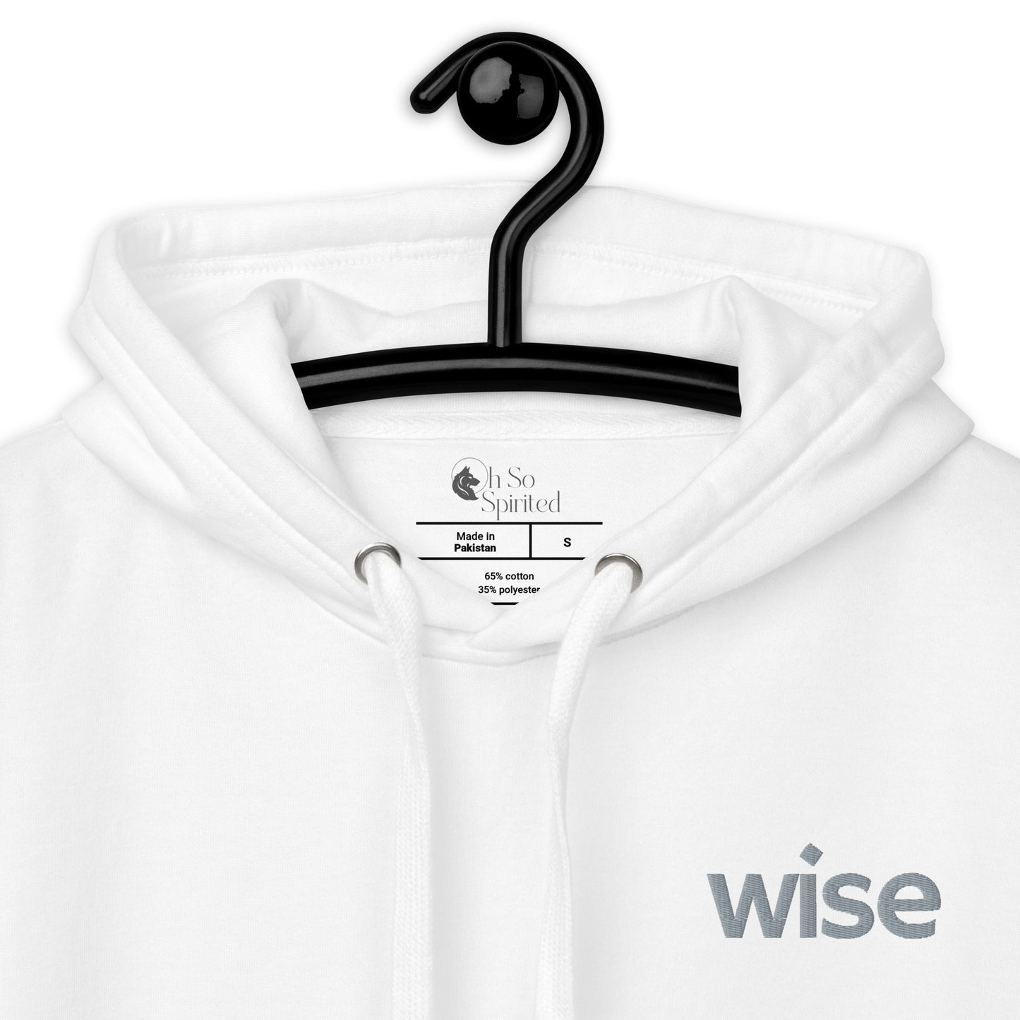 wise embroidered unisex hoodie