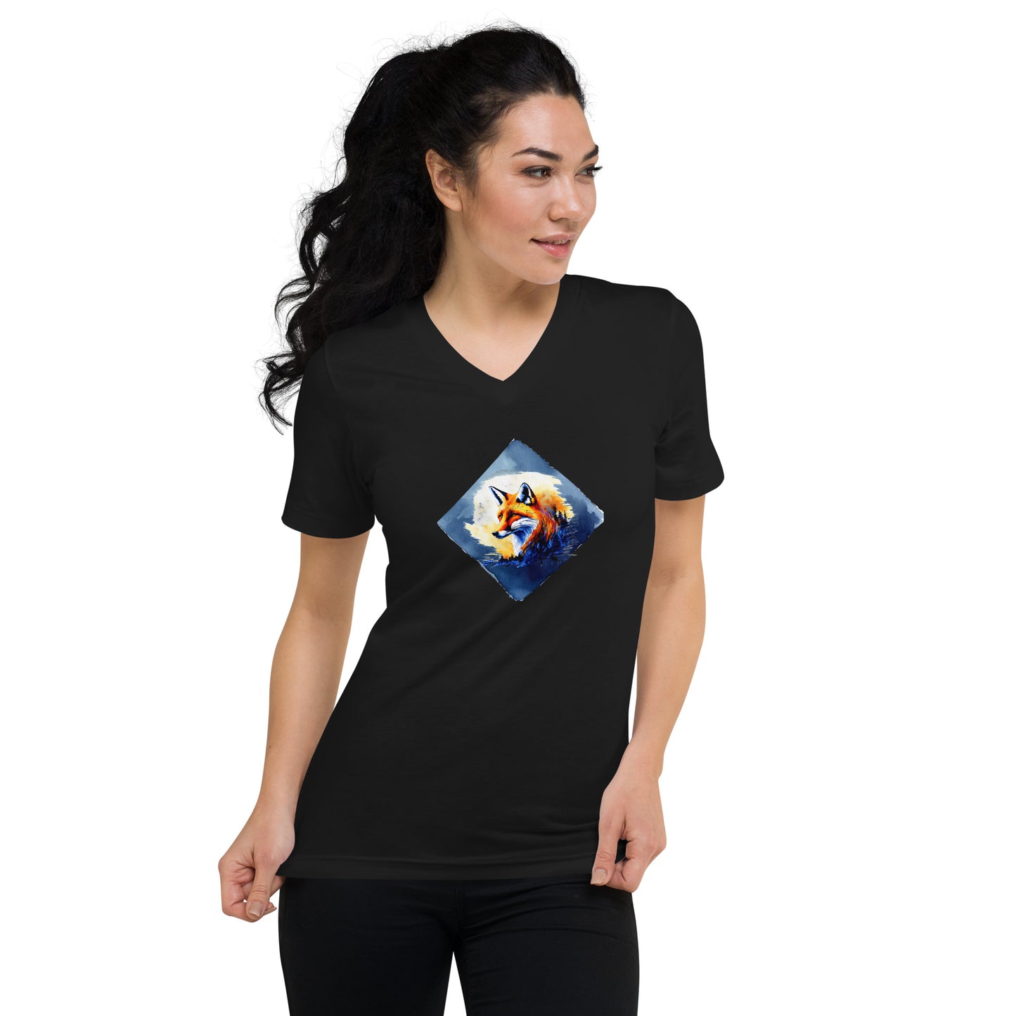 fox unisex v-neck t-shirt