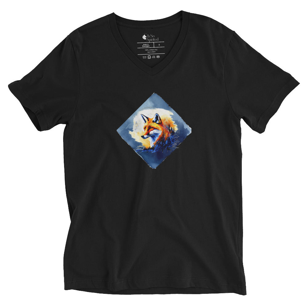 fox unisex v-neck t-shirt