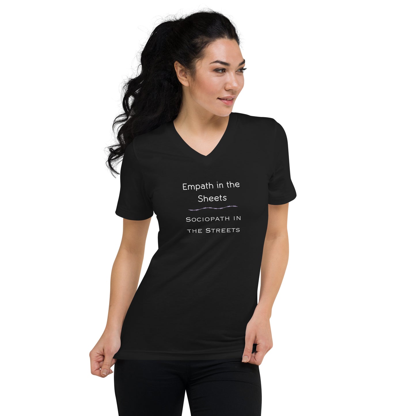 empath/sociopath unisex v-neck t-shirt