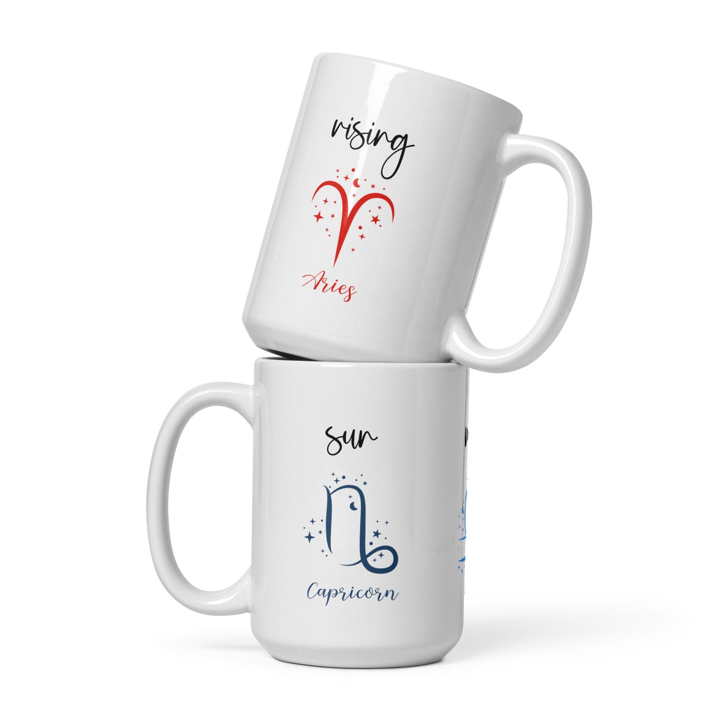 sun moon rising sign mug