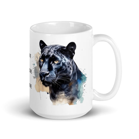 panther spirit animal mug