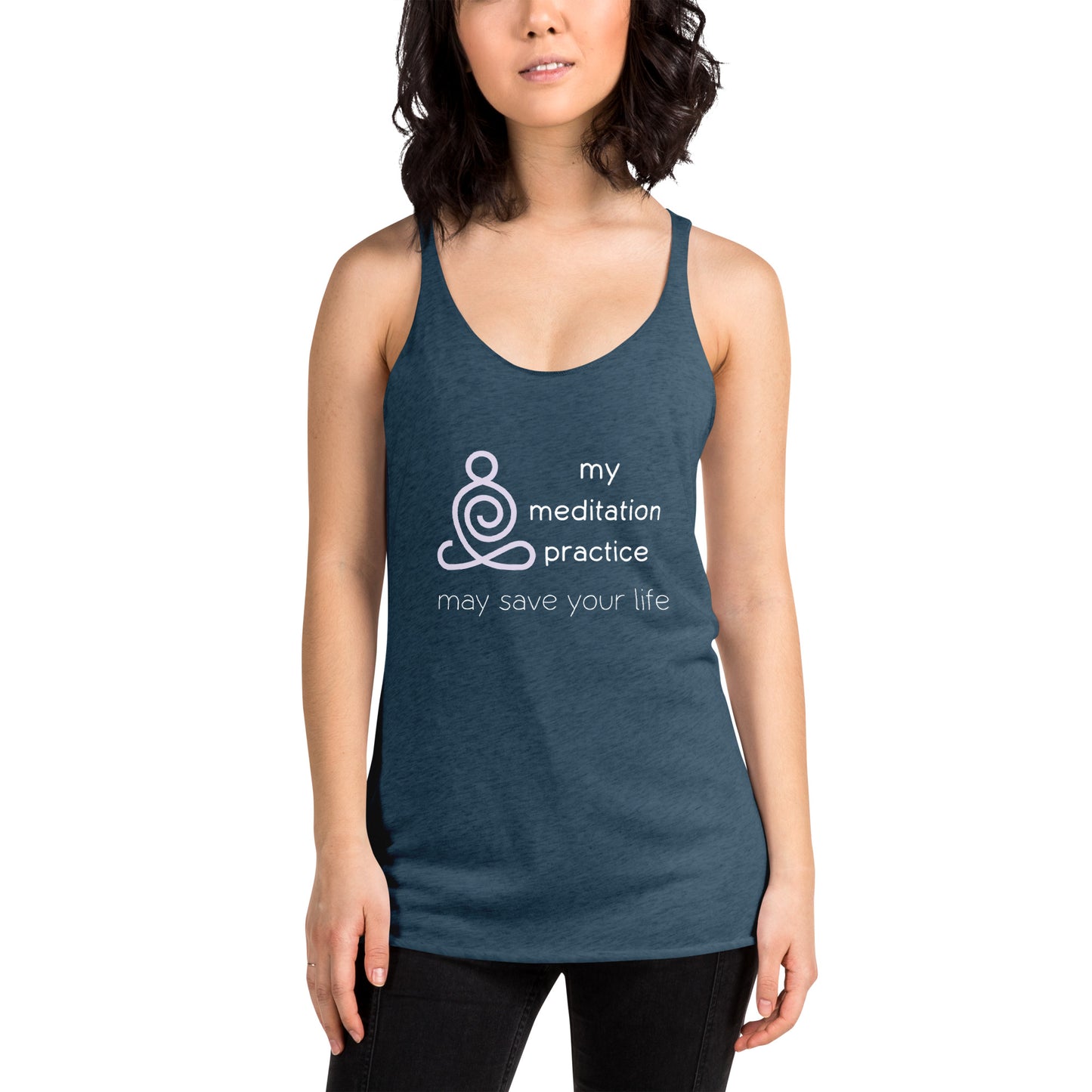 meditation practice racerback tank