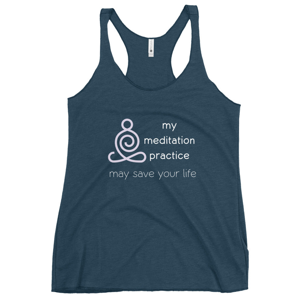 meditation practice racerback tank