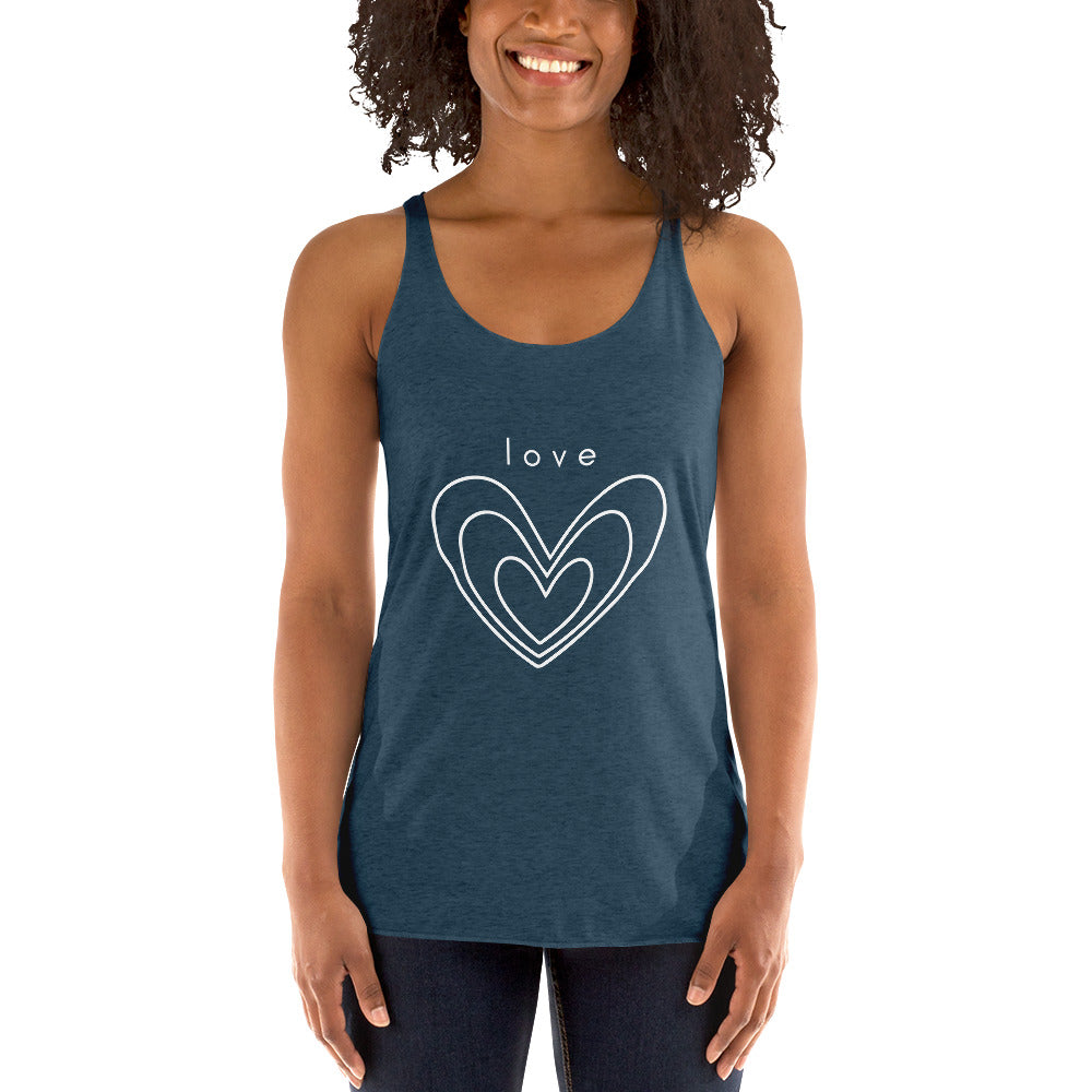 love chakra racerback tank