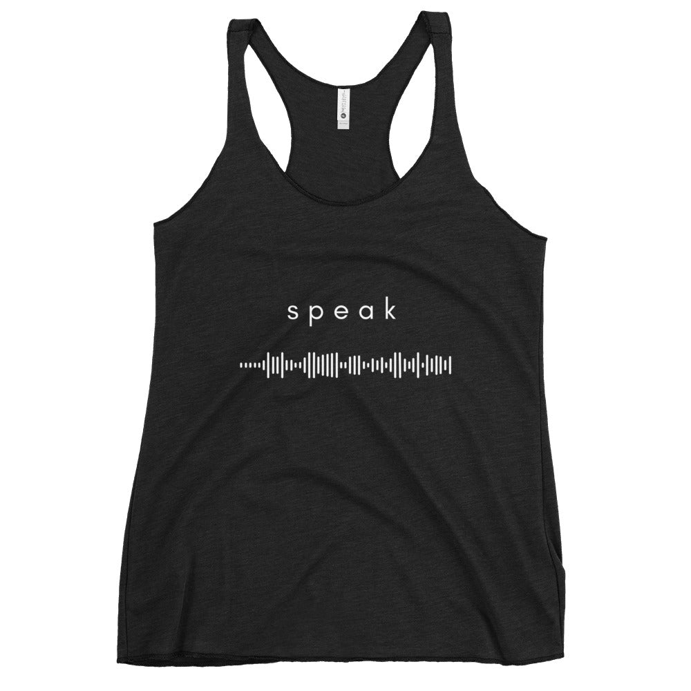 speak chakra racerback tank