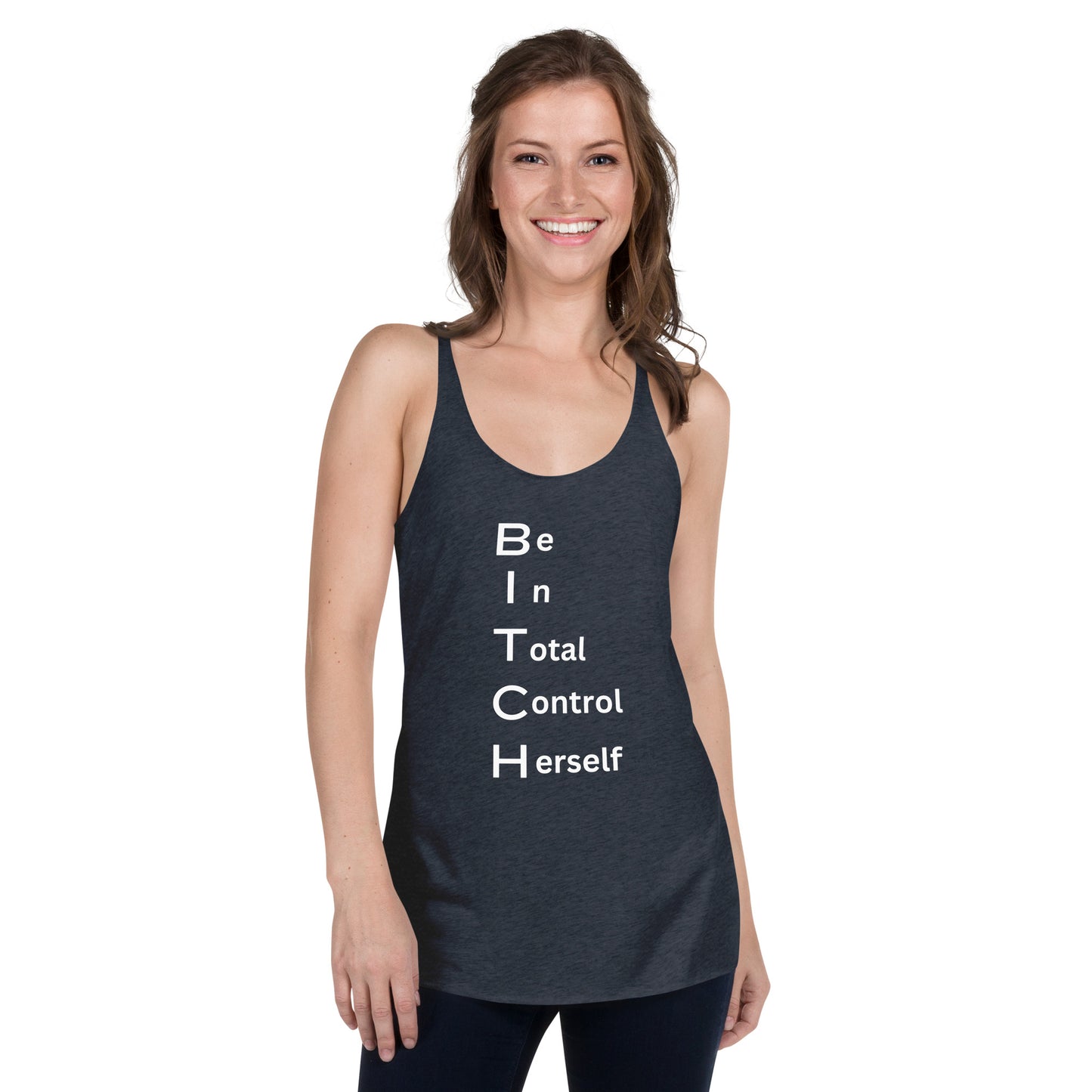 b.i.t.c.h. racerback tank