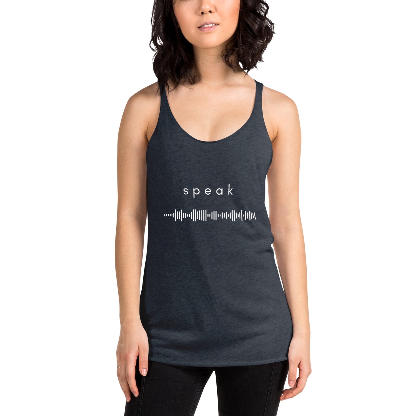 speak chakra racerback tank