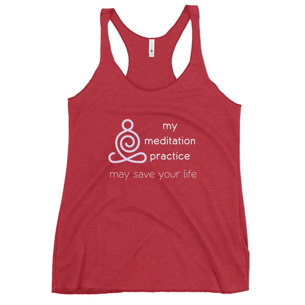 meditation practice racerback tank