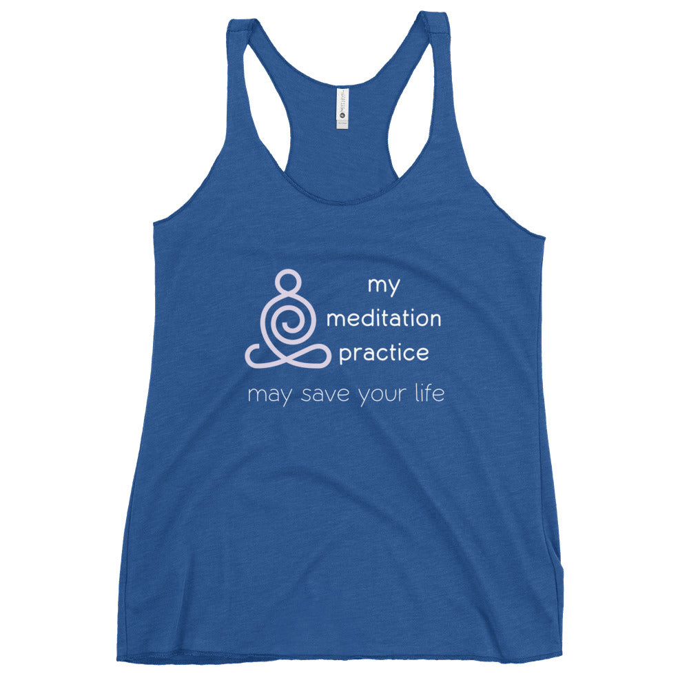 meditation practice racerback tank